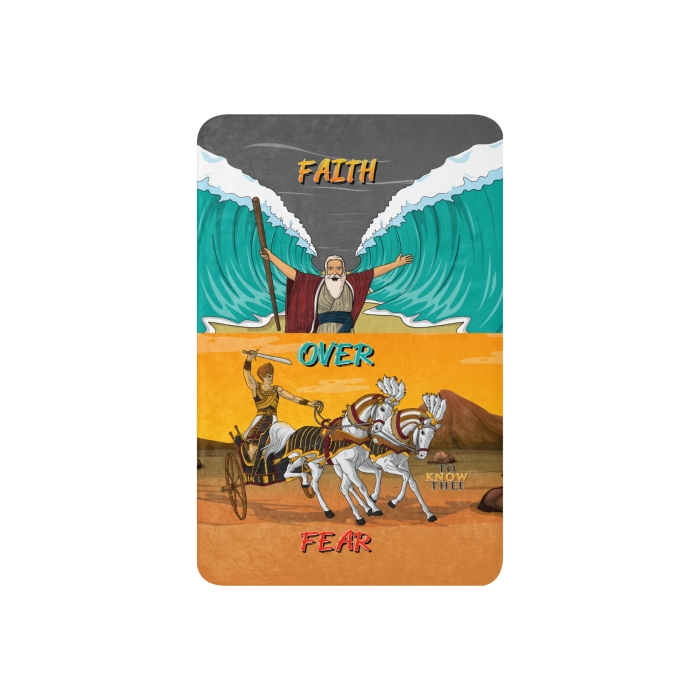 Faith Over Fear Sherpa blanket